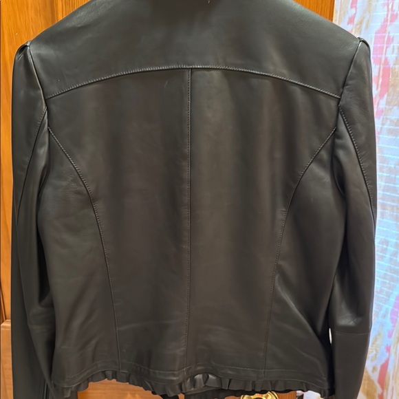 Black Leather Mojo Jacket by Halogen - Picture 6 of 6